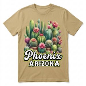 Arizona Blooming Cacti Garden T-Shirt
