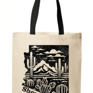 Arizona Desert State Map Show Low Tote Bag