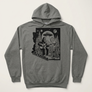 Arizona Bigfoot & Alien Hoodie — UFO Campfire Jam