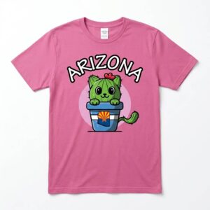 Arizona Cactus Cat Pocket T-Shirt