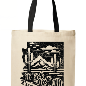 Arizona Desert State Map Tucson Tote Bag