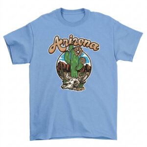 Arizona Cute Cactus and Steer Skull T-Shirt