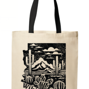 Arizona Desert State Map Wikieup Tote Bag
