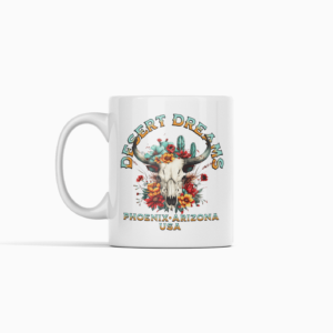 Arizona Desert Dreams Western Skull Coffee Mug
