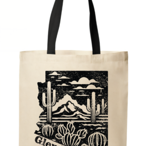 Arizona Desert State Map Glendale Tote Bag