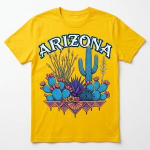 Arizona Desert Bloom Cactus Graphic Tee