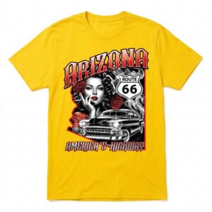 Arizona State Map Lowrider Route 66 Unisex T-Shirt