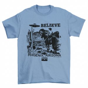 Ride into the Unknown Phoenix Desert UFO T-Shirt