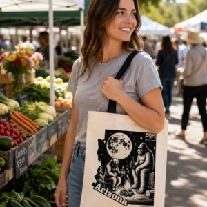 Bear and Bigfoot Arizona Tote Bag
