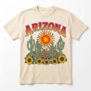 Arizona Desert Sun & Saguaro T-Shirt