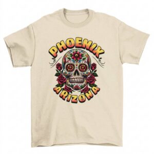 Phoenix Arizona Dia De Los Muertos Skull T-Shirt