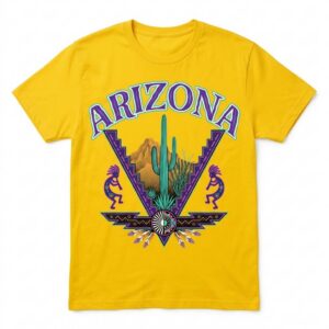 Arizona Saguaro Cactus and Kokopelli T-Shirt