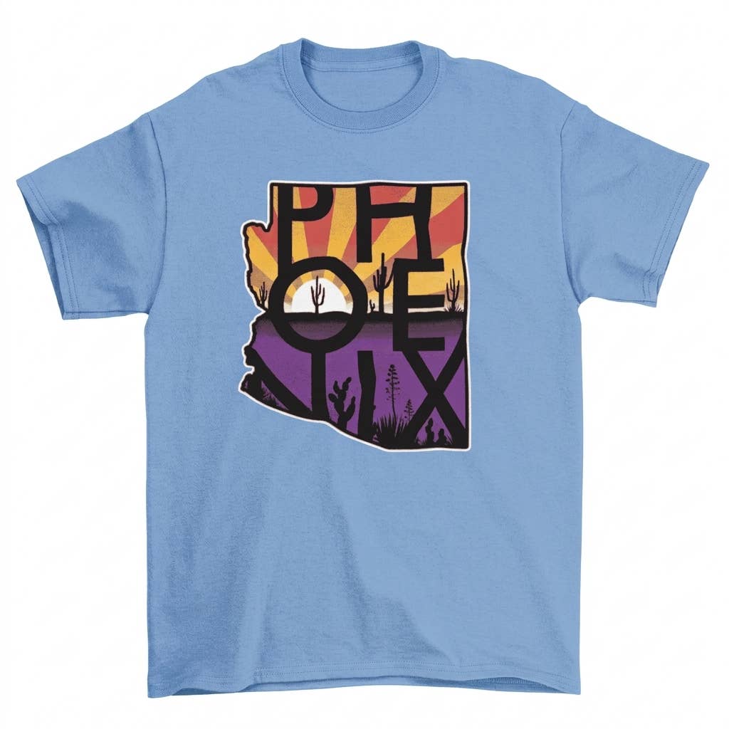 Phoenix Sunset State Map T-Shirt - Image 3