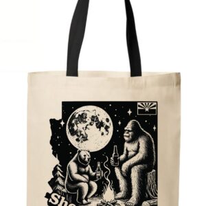 Bear and Bigfoot Show Low Tote Bag