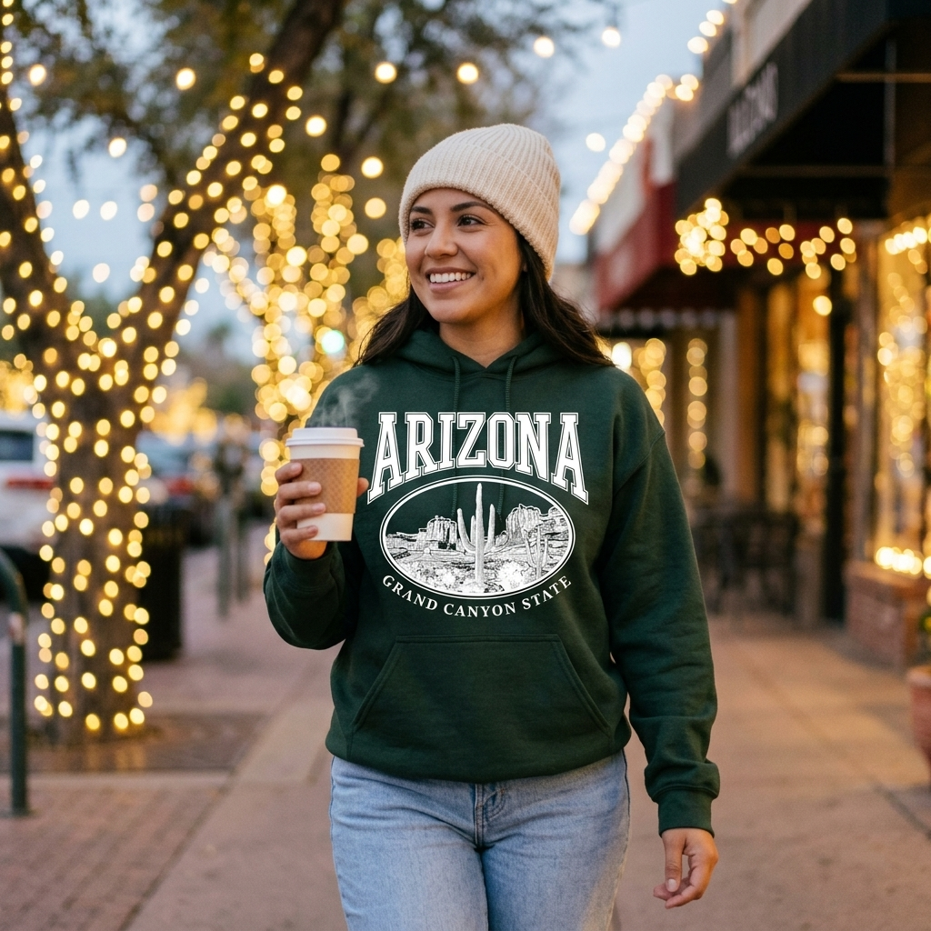 Arizona Grand Canyon State Hoodie Classic Collegiate White - Image 7