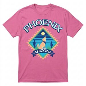 Phoenix Arizona Desert Coyote Moon Tee Retro