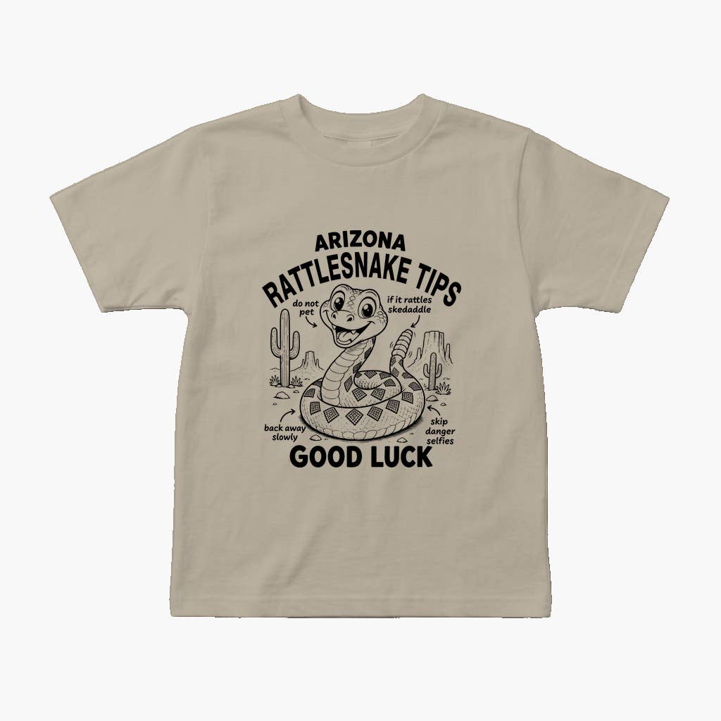 Arizona Rattlesnake Tips Kids Tee | Funny Southwest Reptile - Image 9
