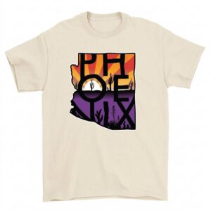 Phoenix Sunset State Map T-Shirt