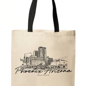 Phoenix Arizona Skyline Sketch Tote