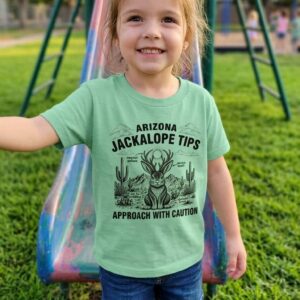 Arizona Jackalope Tips Kids Tee | Funny Southwest Myth