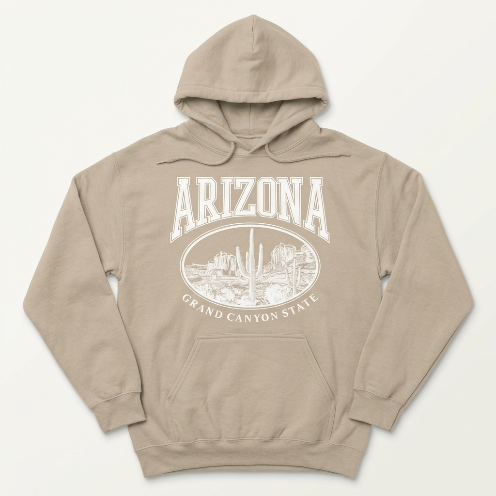 Arizona Grand Canyon State Hoodie Classic Collegiate White - Image 6