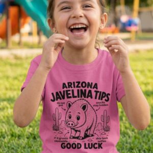 Arizona Javelina Tips Kids Tee | Funny Southwest Mammal