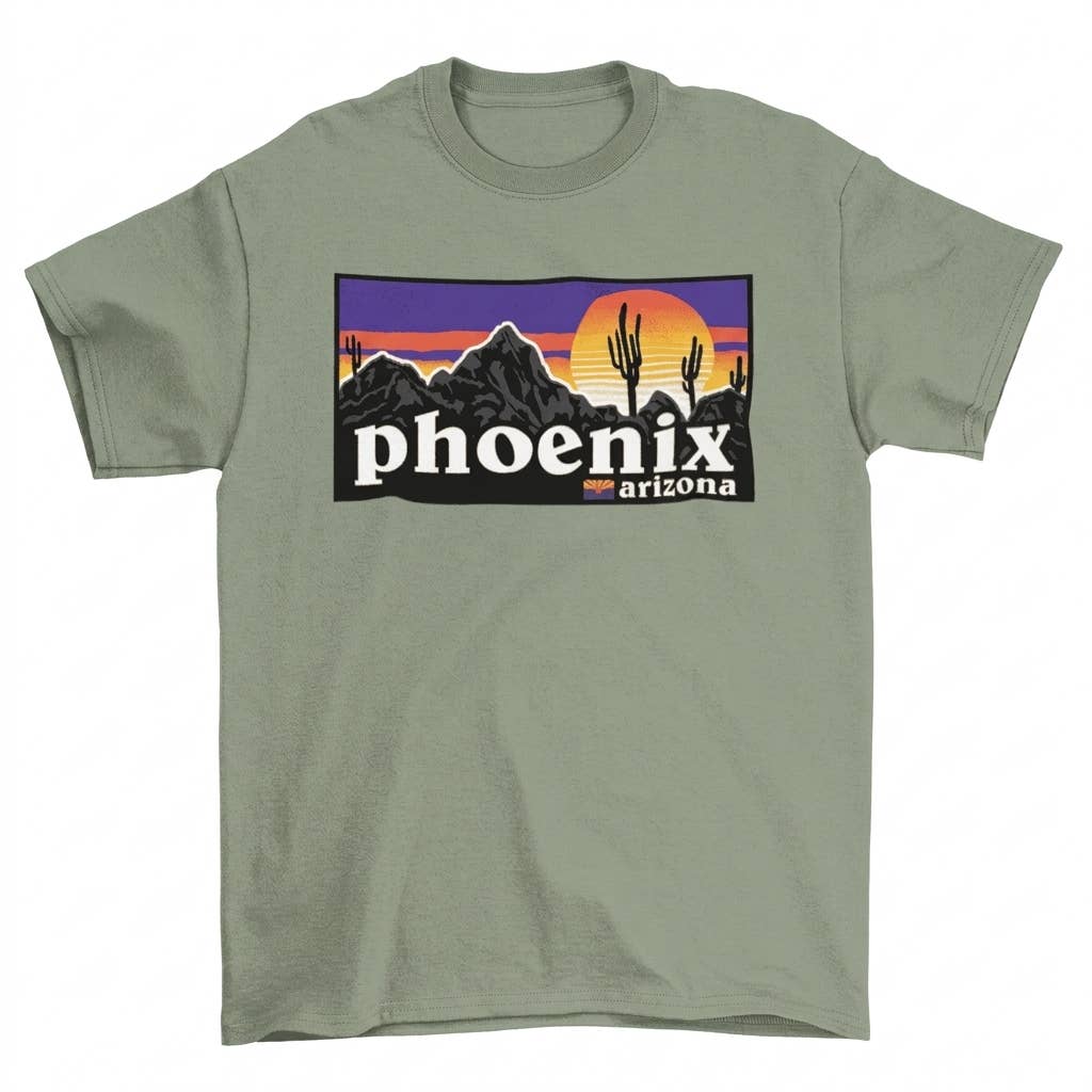 Phoenix Sunset Cactus T-Shirt - Image 8