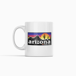 Arizona ESTD. 1912 Retro Desert Sunset Ceramic coffee Mug