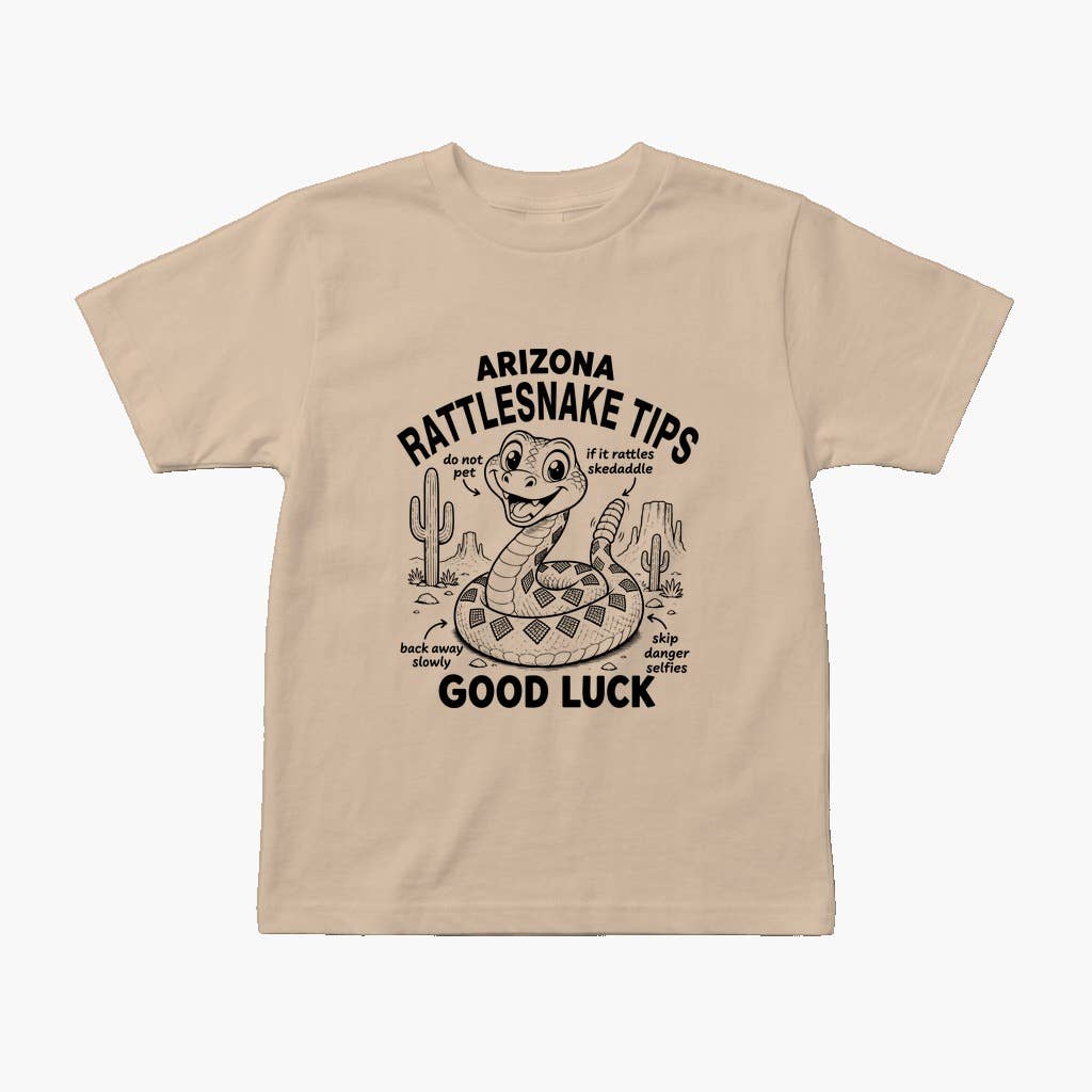 Arizona Rattlesnake Tips Kids Tee | Funny Southwest Reptile - Image 7