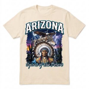 Vintage Arizona Native Spirit Wolf Tee