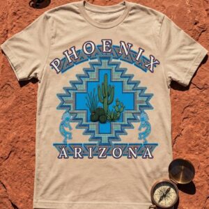 Retro Southwest Phoenix AZ Kokopelli Cactus Tee