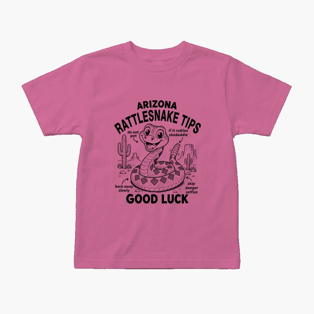 Arizona Rattlesnake Tips Kids Tee | Funny Southwest Reptile - Image 3