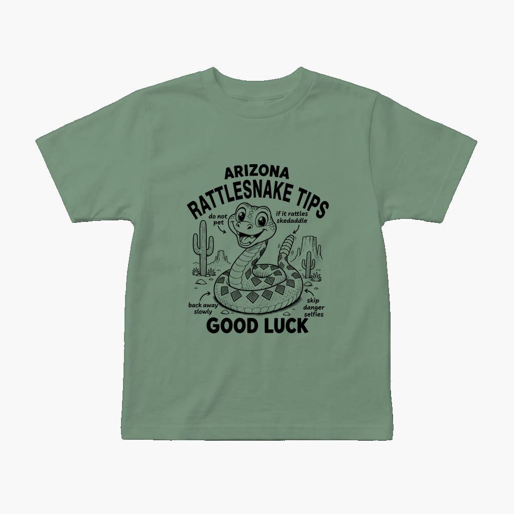 Arizona Rattlesnake Tips Kids Tee | Funny Southwest Reptile - Image 8