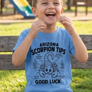 Arizona Scorpion Tips Kids Tee | Funny Southwest Arachnid