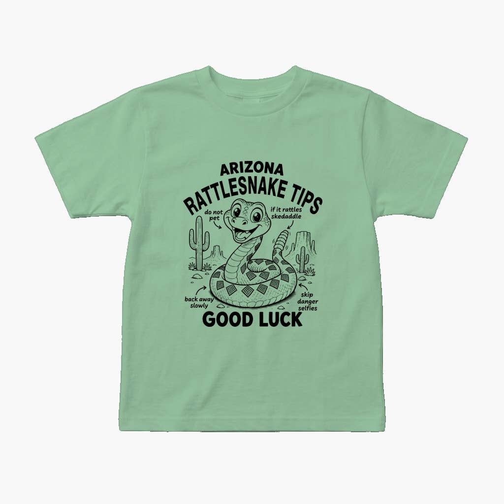 Arizona Rattlesnake Tips Kids Tee | Funny Southwest Reptile - Image 6