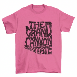 Arizona State Map the Grand Canyon State Wave T-Shirt