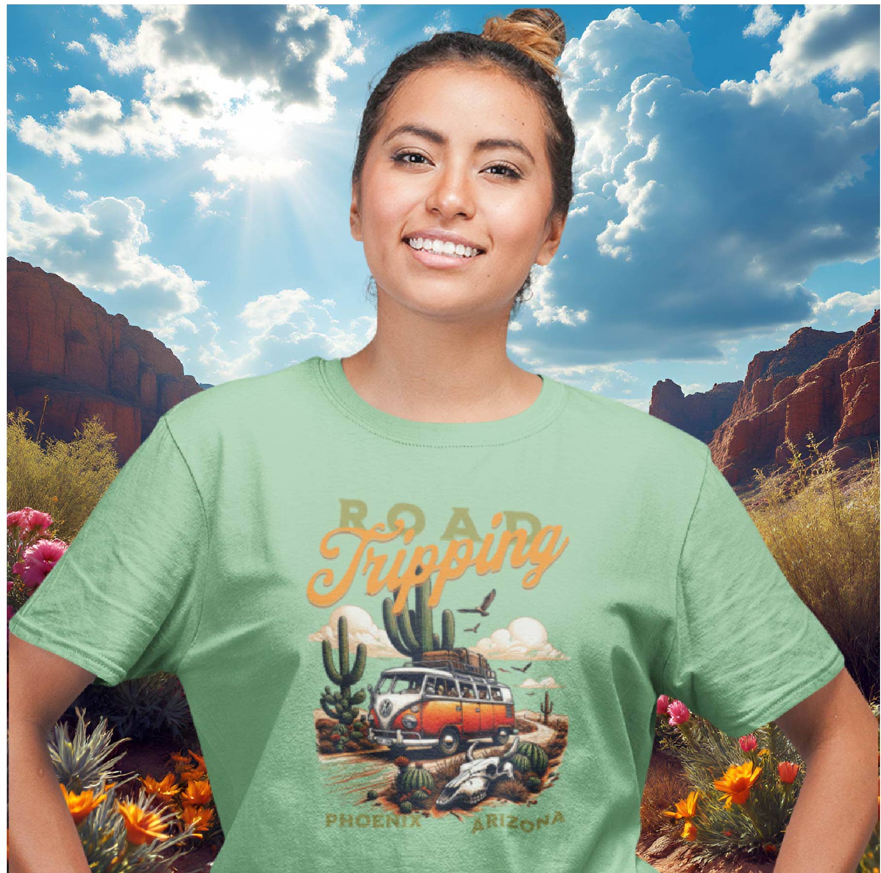 Phoenix Arizona Road Tripping T-Shirt - Image 2