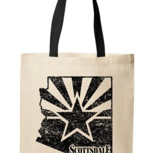 Arizona State Flag Outline Scottsdale Tote Bag