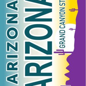 Arizona Grand Canyon State Plate 2x3 Magnet