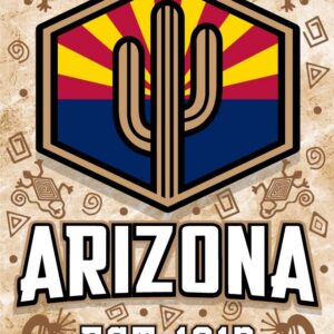 Arizona Petroglyph Badge Est 1912 2x3 Magnet