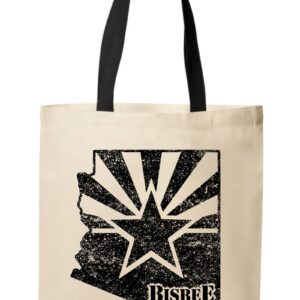 Arizona State Flag Outline Bisbee Tote Bag