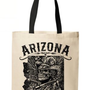 Rugged Skull in a Classic Cowboy Hat Tote