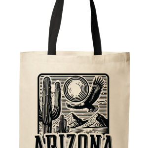 Arizona Eagle Desert Scene Tote Bag