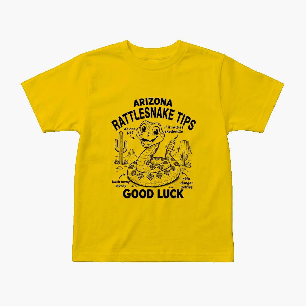 Arizona Rattlesnake Tips Kids Tee | Funny Southwest Reptile - Image 5