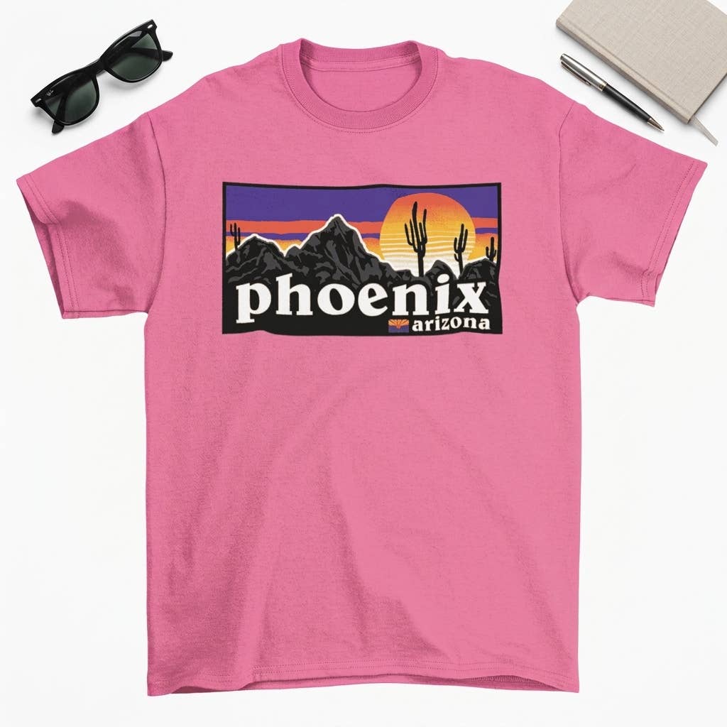 Phoenix Sunset Cactus T-Shirt - Image 7