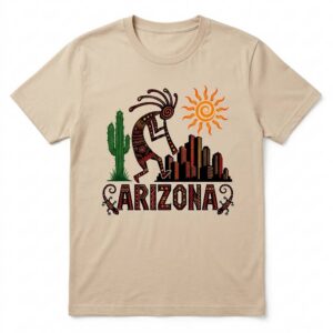 Arizona Kokopelli & Saguaro Graphic Tee